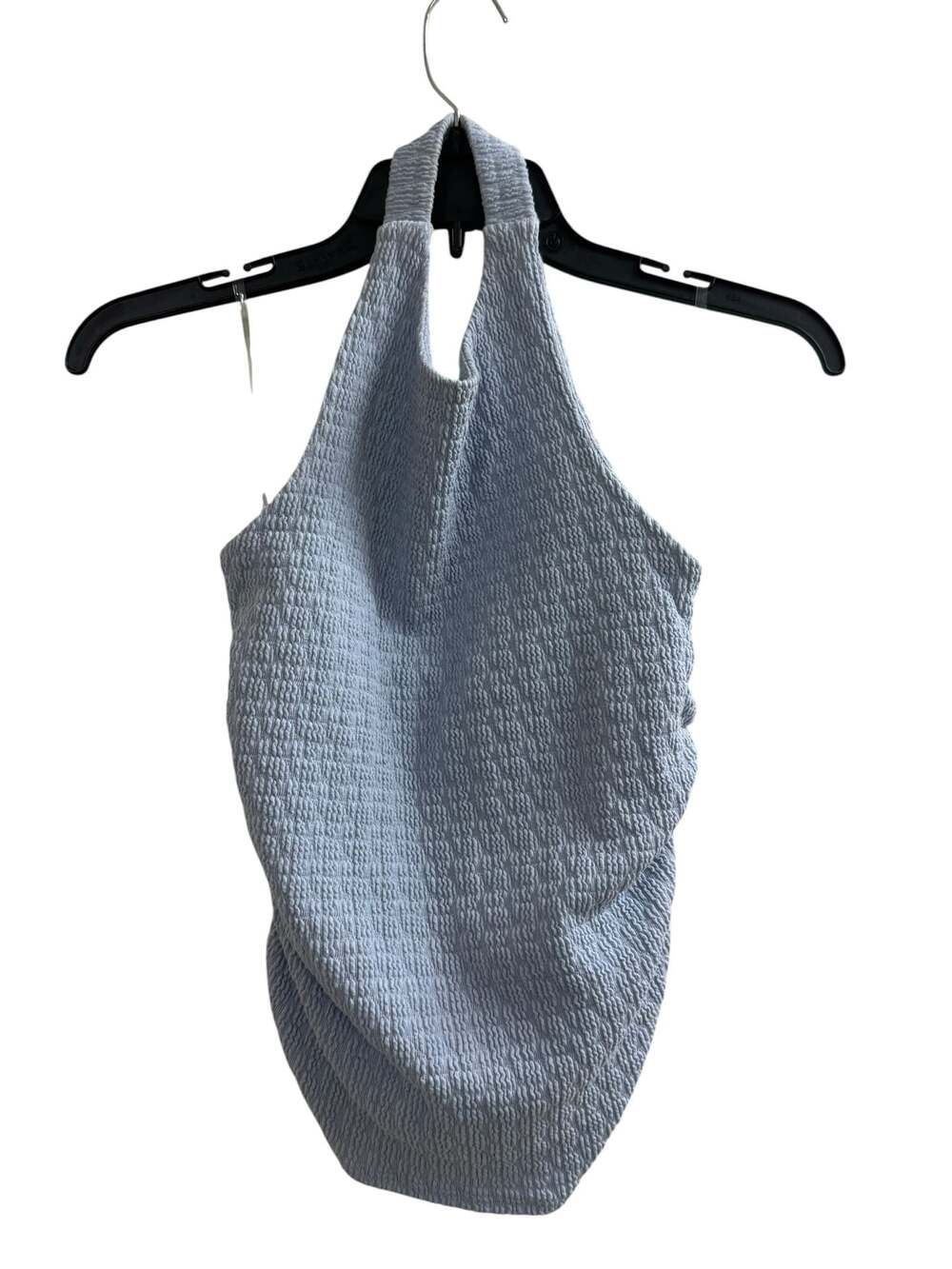 moa moa Light Blue Textured Halter Top | S